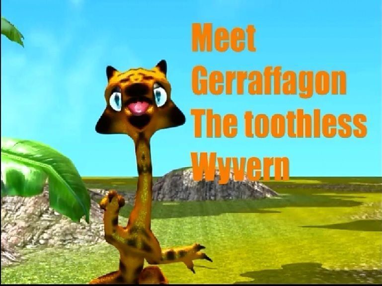 Gerrafagon the toothless reptile wyvern Low-poly 3D model_9