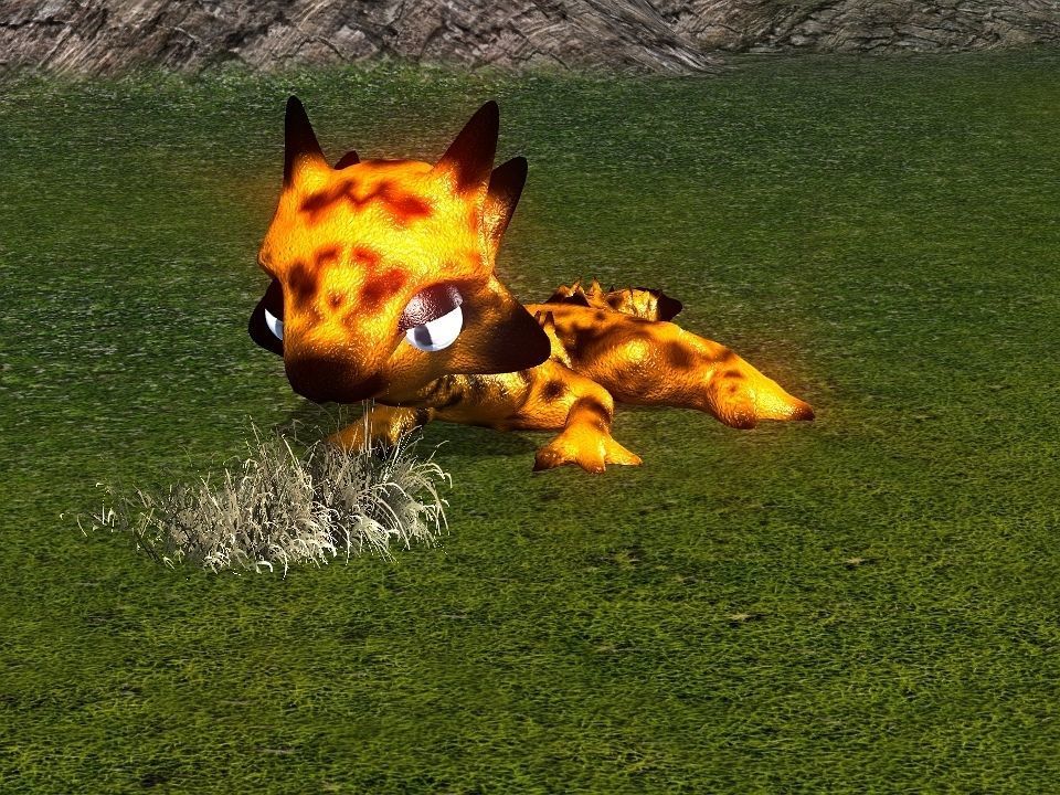 Gerrafagon the toothless reptile wyvern Low-poly 3D model_17