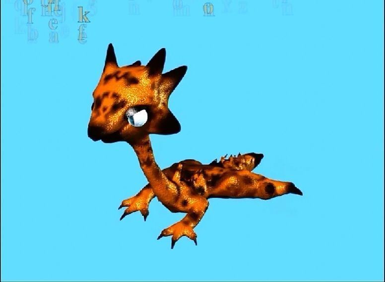 Gerrafagon the toothless reptile wyvern Low-poly 3D model_2