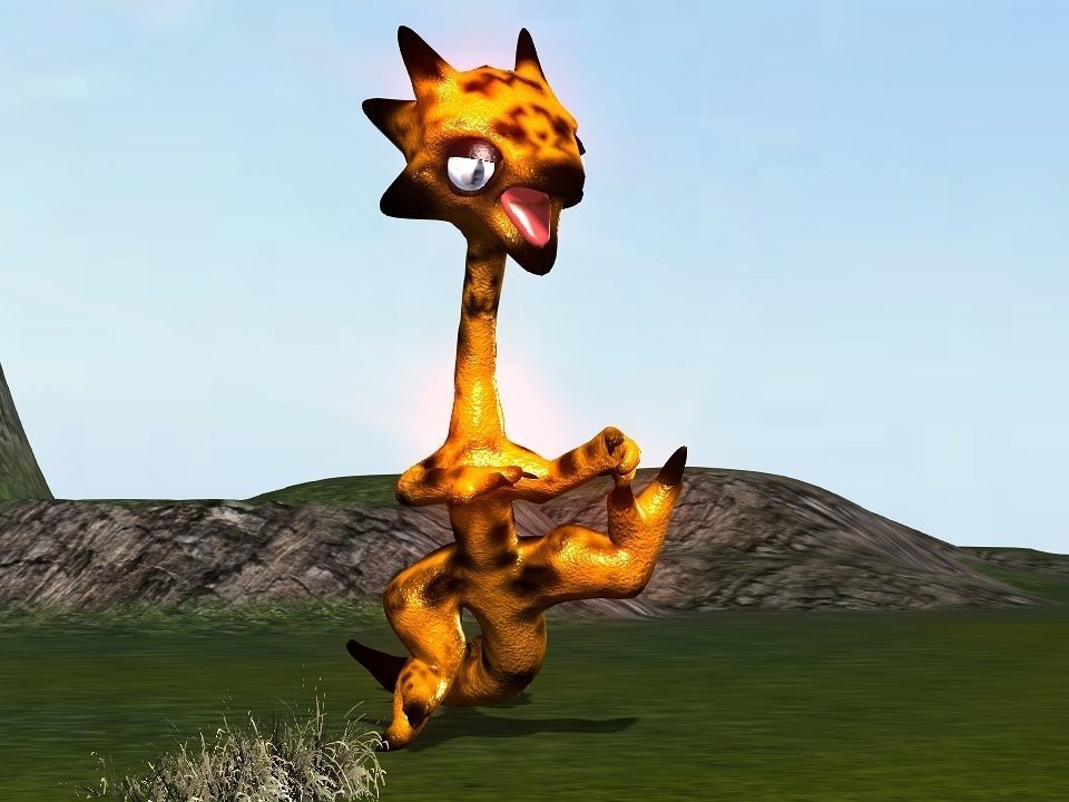 Gerrafagon the toothless reptile wyvern Low-poly 3D model_15