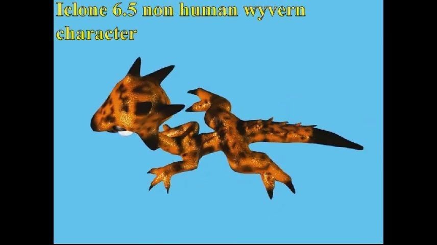 Gerrafagon the toothless reptile wyvern Low-poly 3D model_4