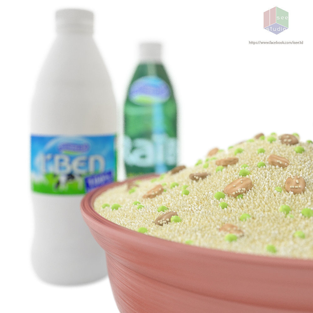 Couscous mesfouf 3D model_1