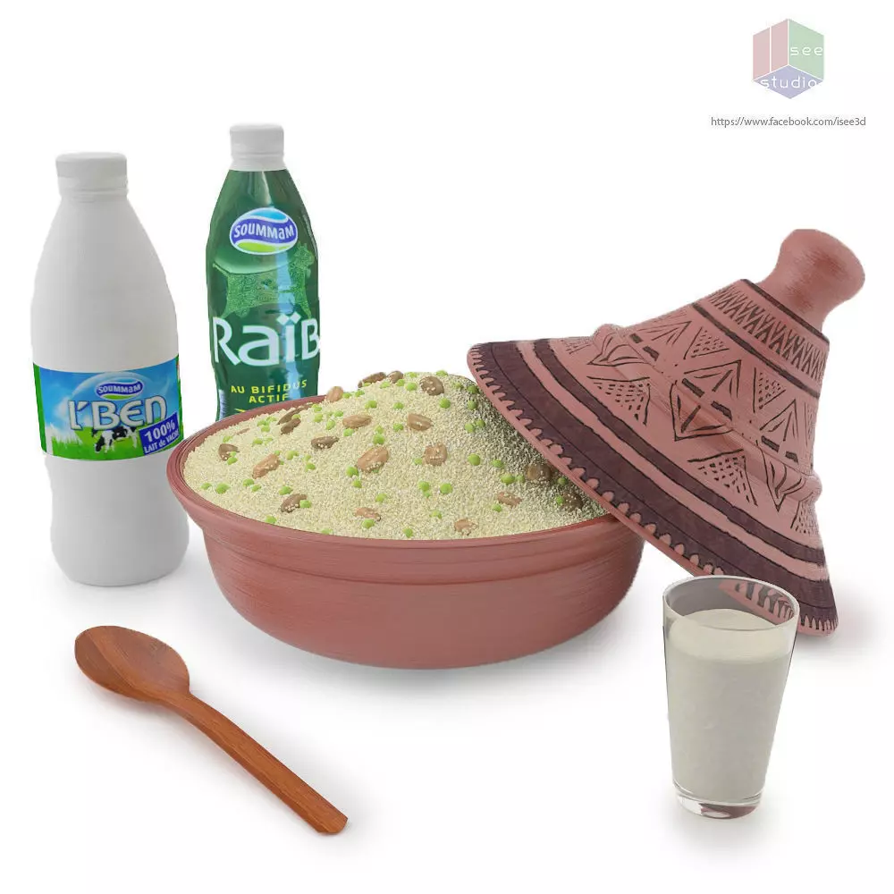 Couscous mesfouf 3D model_0