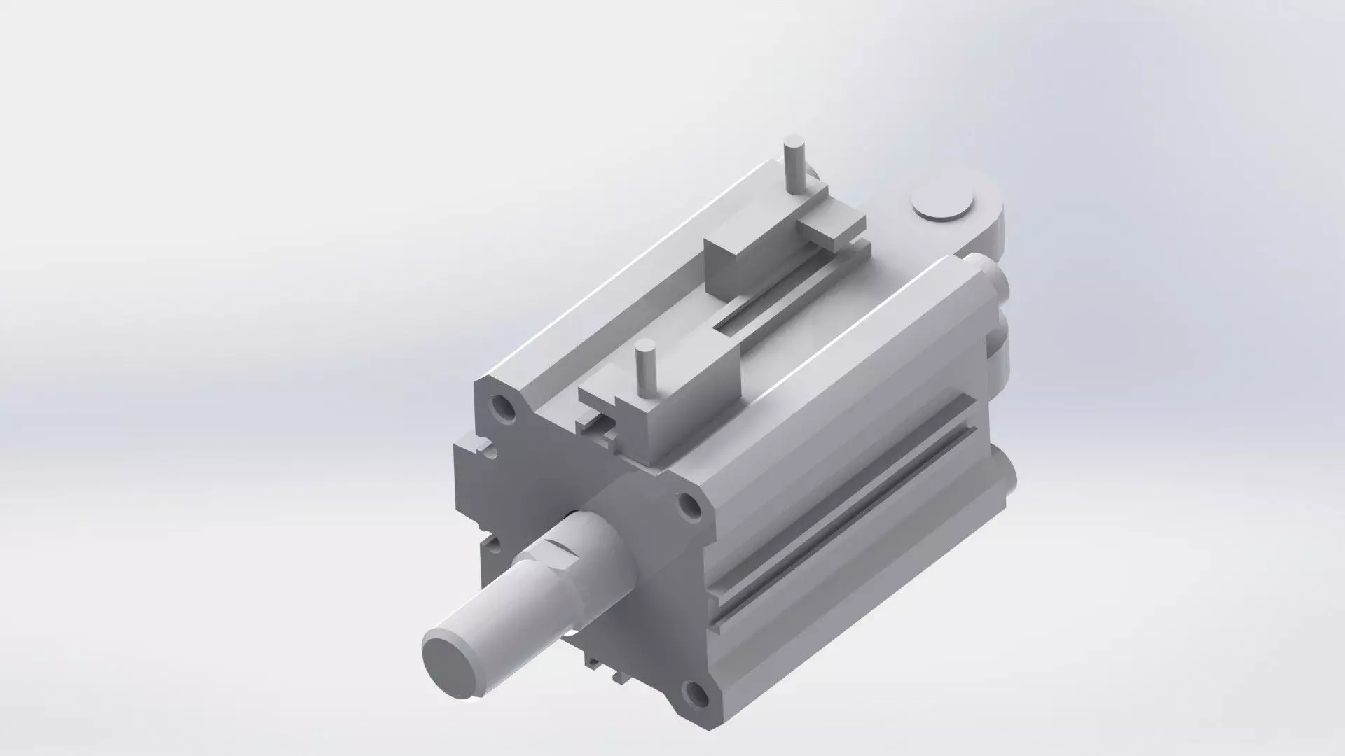 Pneumatic cylinder Free 3D model_0