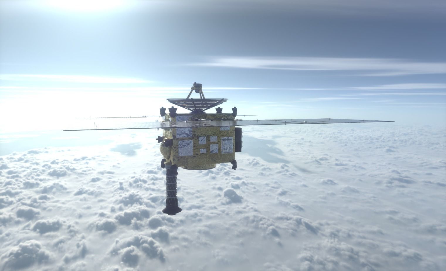 Hayabusa Satellite Low-poly 3D model_5
