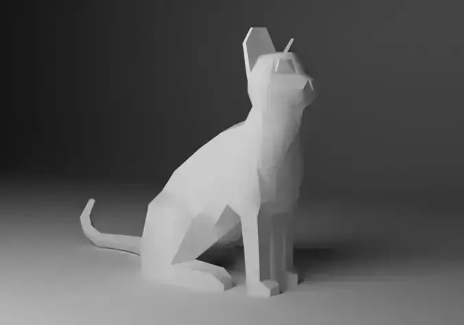 Cat Low-poly Low-poly 3D model