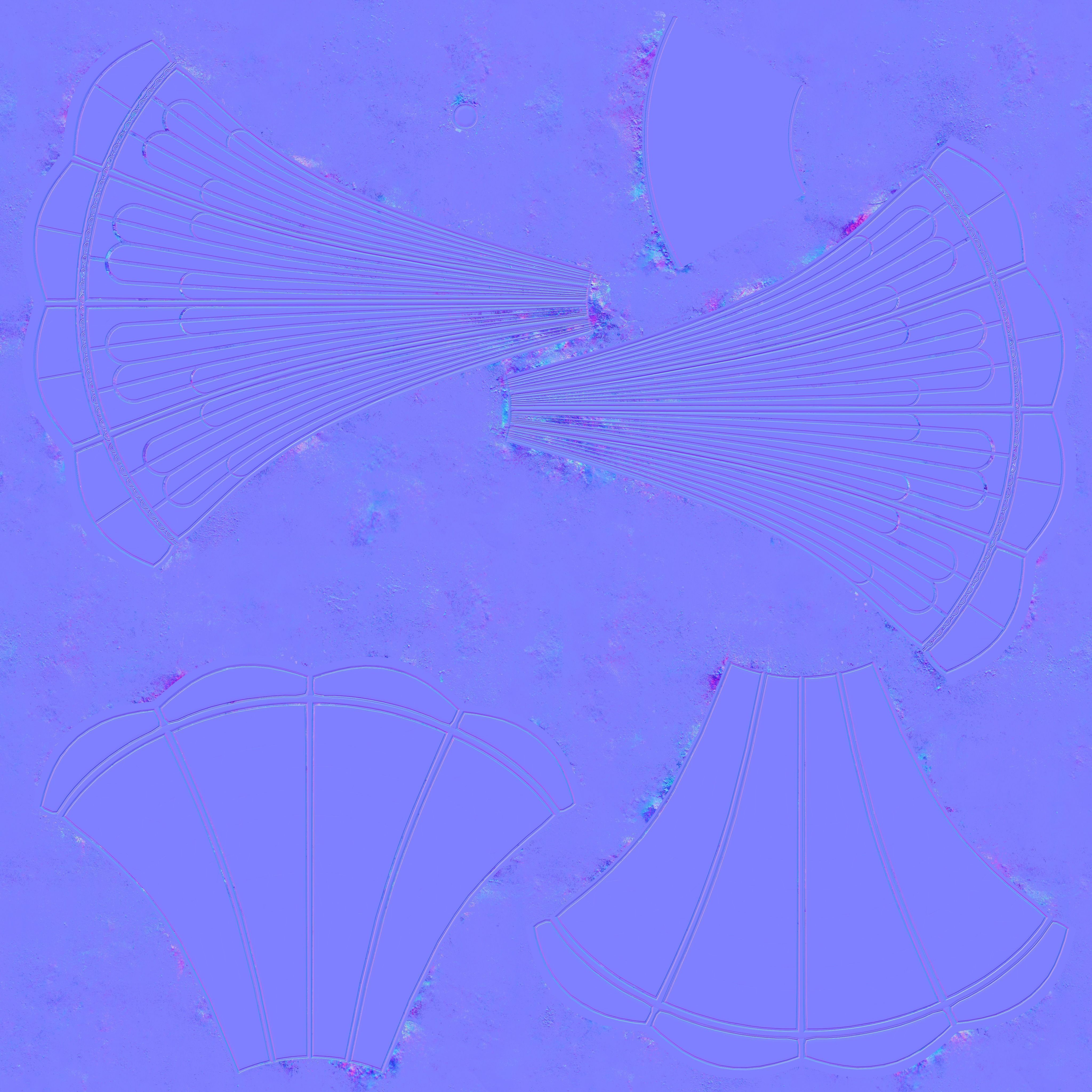 Gramophone Art Deco Low-poly 3D model_15