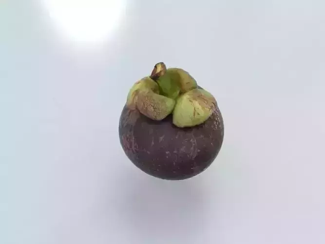Mangosteen mango fruit Low-poly 3D model