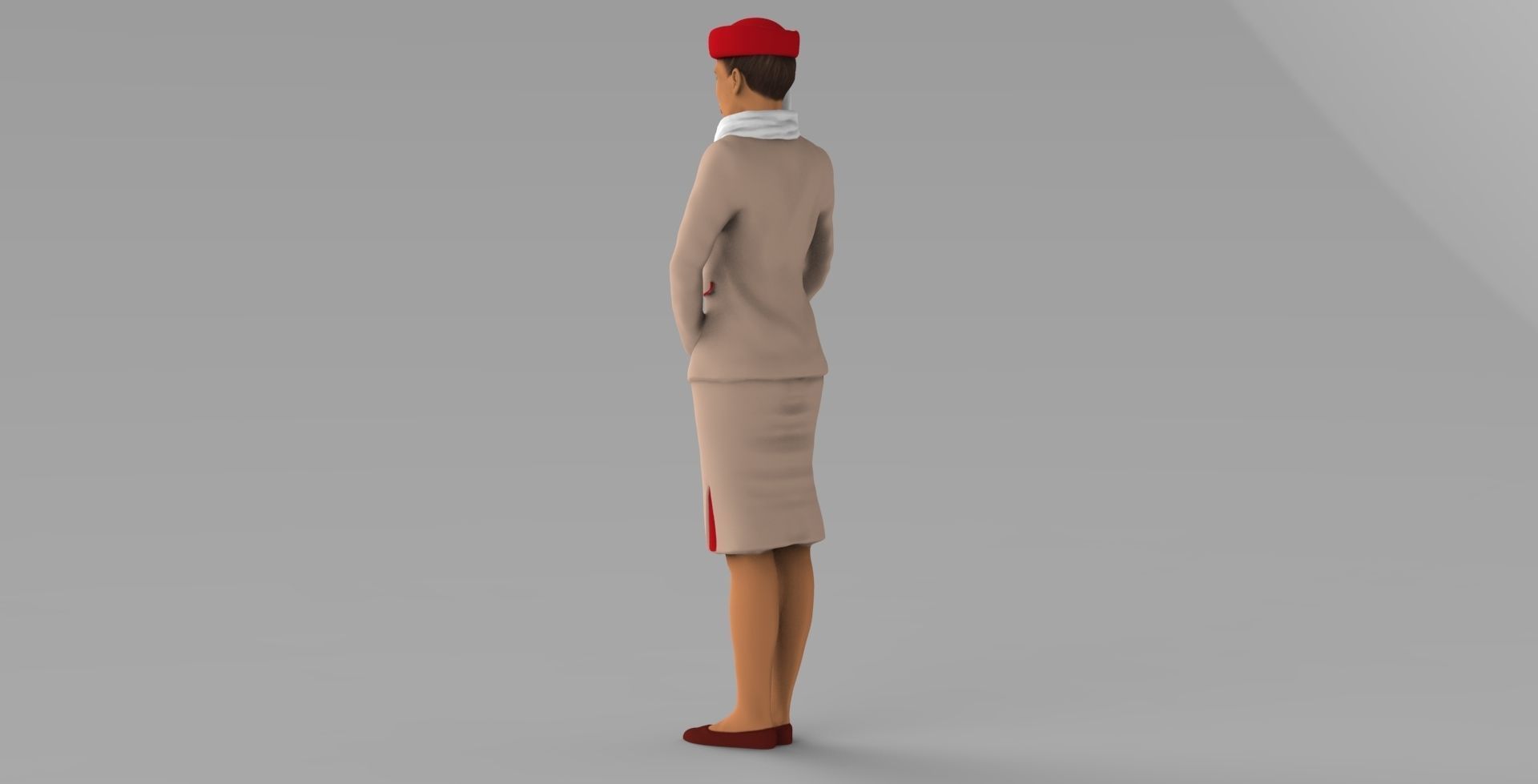 Emirates Airline stewardess ready for full color 3D printing 3D print model_17
