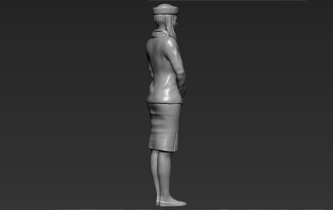 Emirates Airline stewardess ready for full color 3D printing 3D print model_56