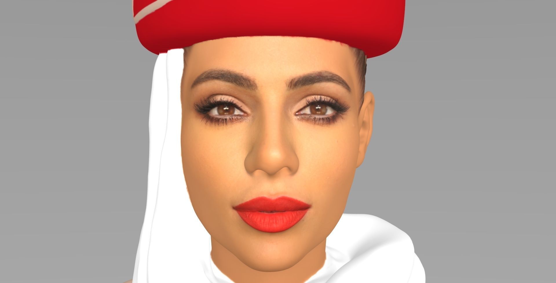 Emirates Airline stewardess ready for full color 3D printing 3D print model_8