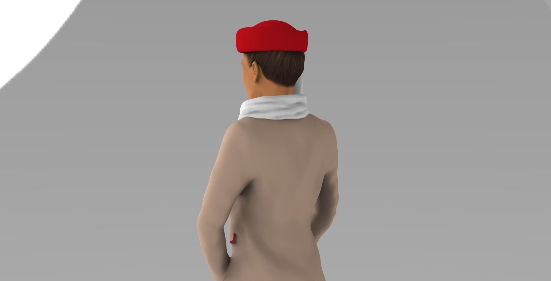 Emirates Airline stewardess ready for full color 3D printing 3D print model_14