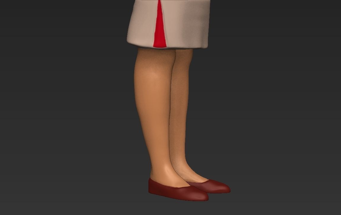 Emirates Airline stewardess ready for full color 3D printing 3D print model_39