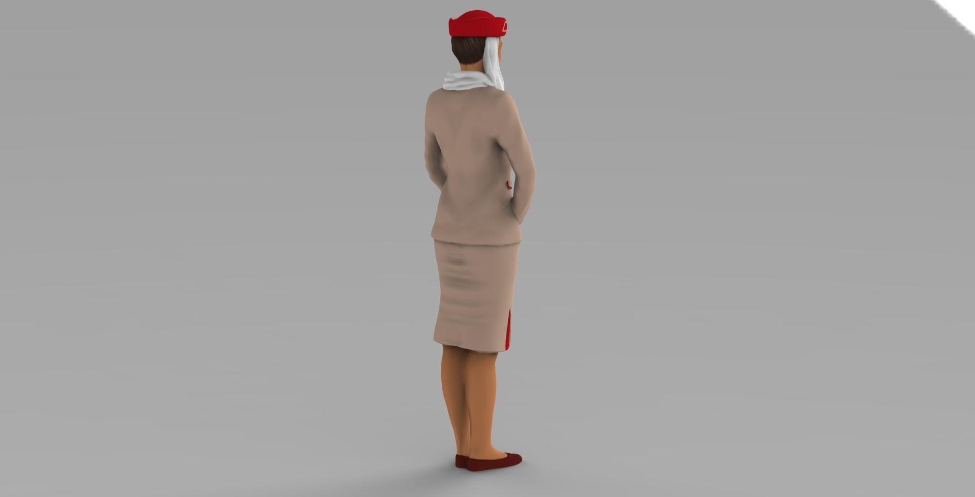 Emirates Airline stewardess ready for full color 3D printing 3D print model_11