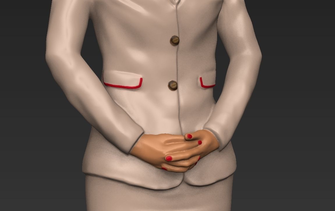 Emirates Airline stewardess ready for full color 3D printing 3D print model_37