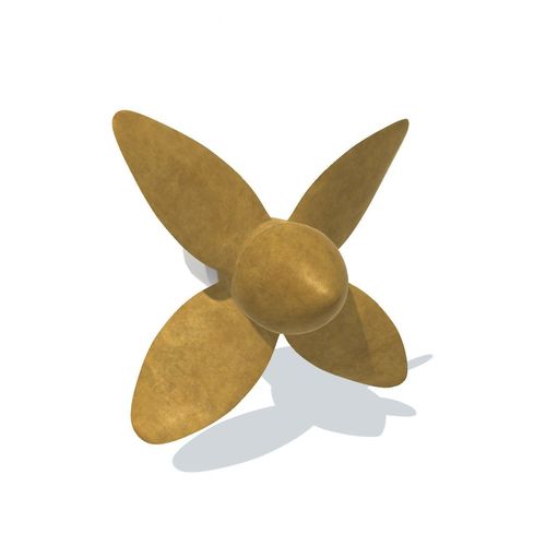 Ship screw 1 Low-poly 3D model