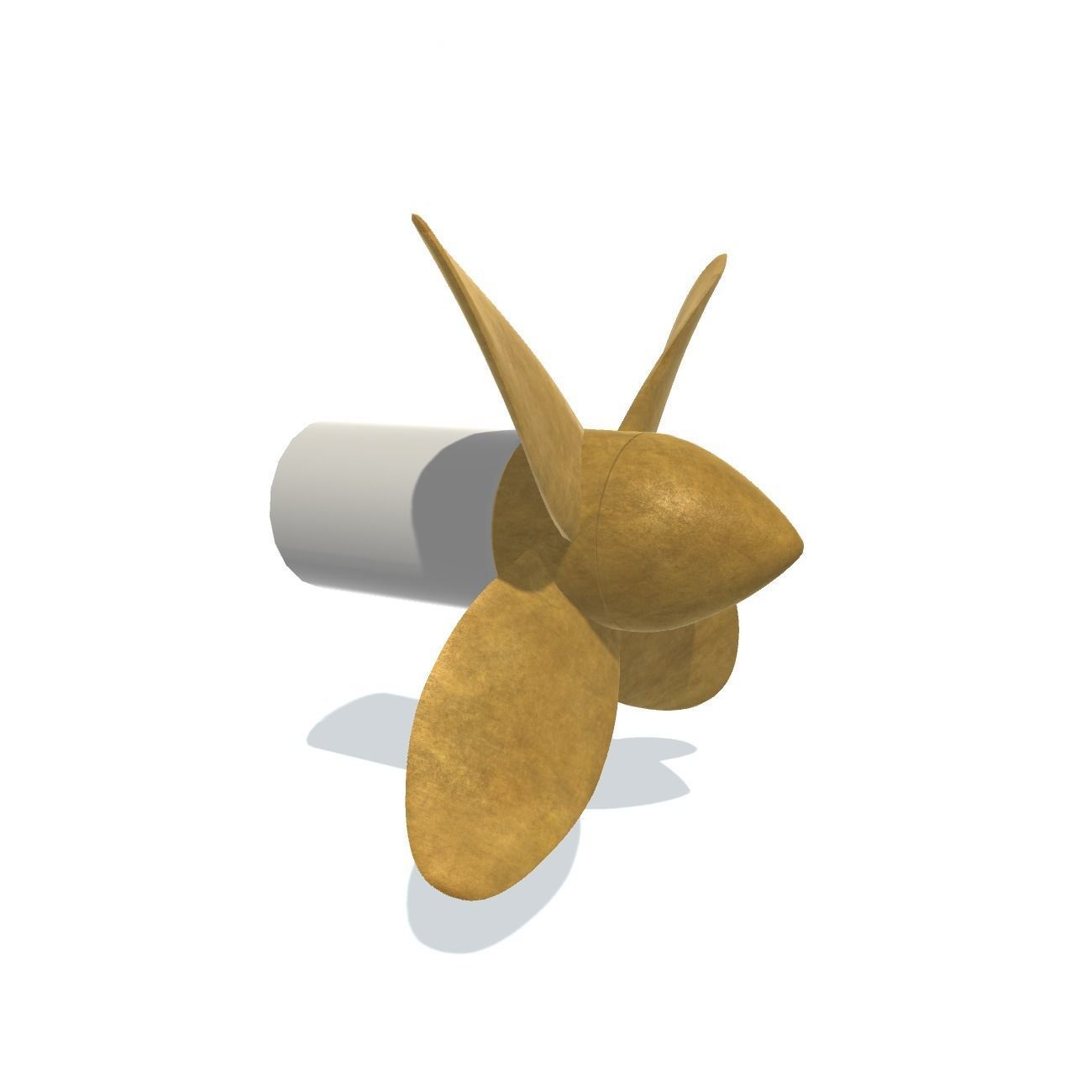 Ship screw 1 Low-poly 3D model_1