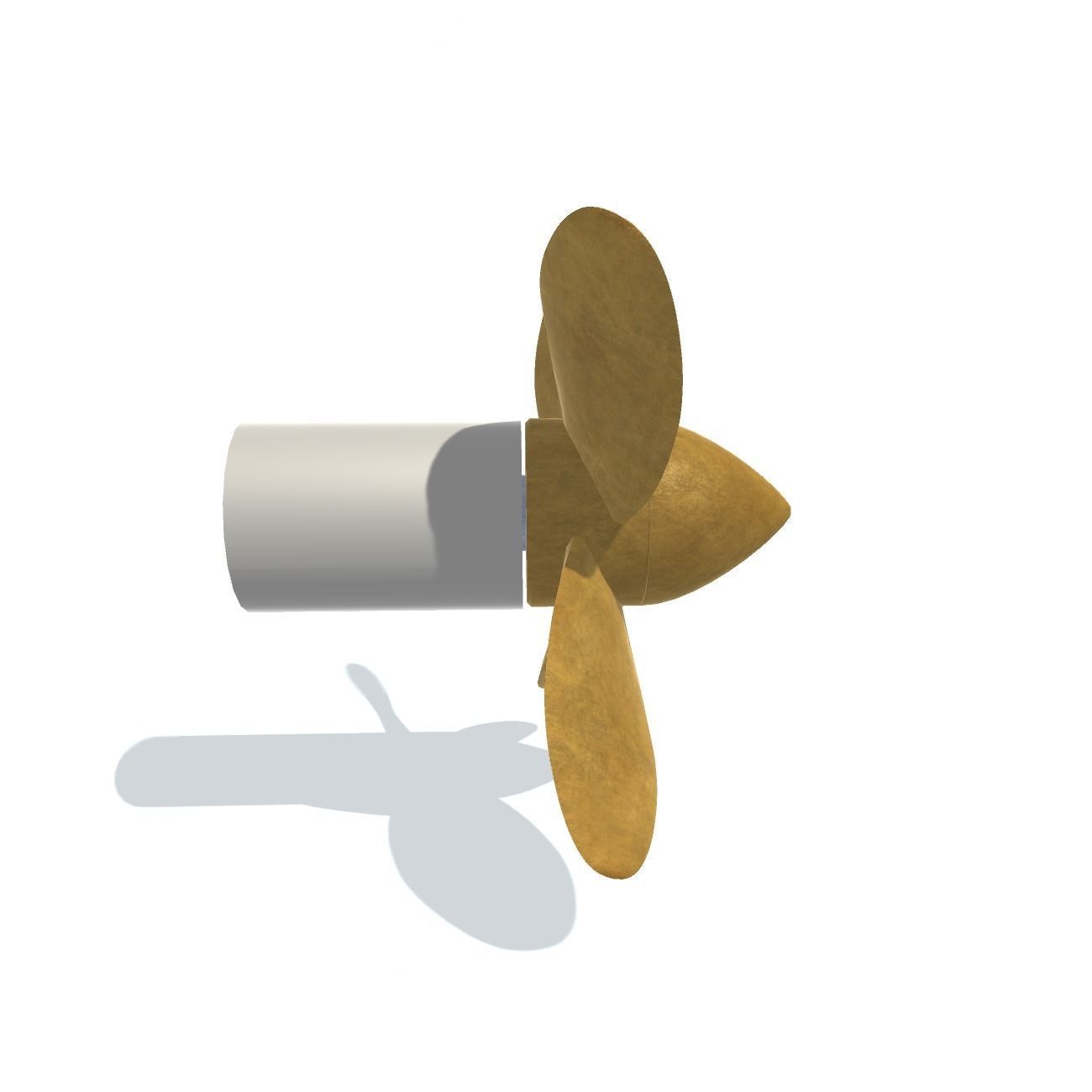 Ship screw 1 Low-poly 3D model_2