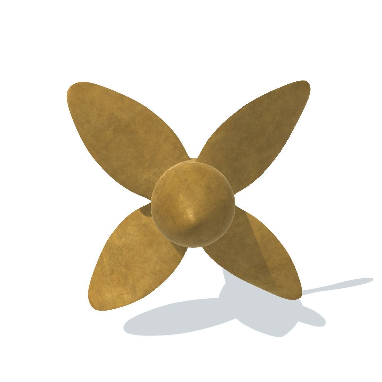 Ship screw 1 Low-poly 3D model_5