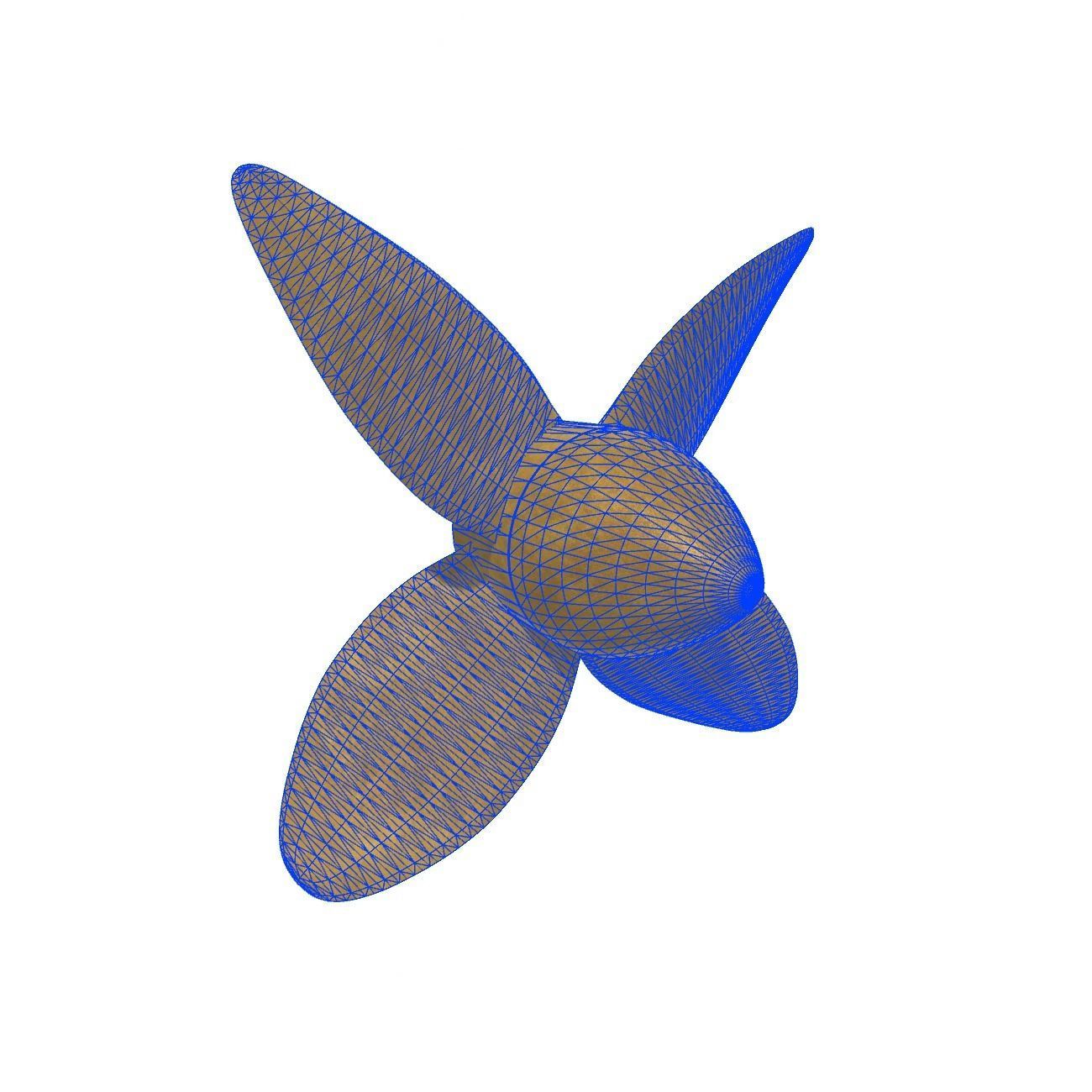 Ship screw 1 Low-poly 3D model_7