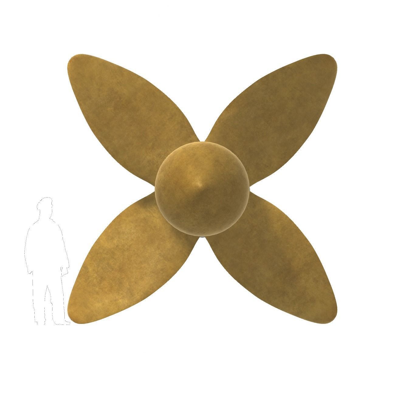 Ship screw 1 Low-poly 3D model_6