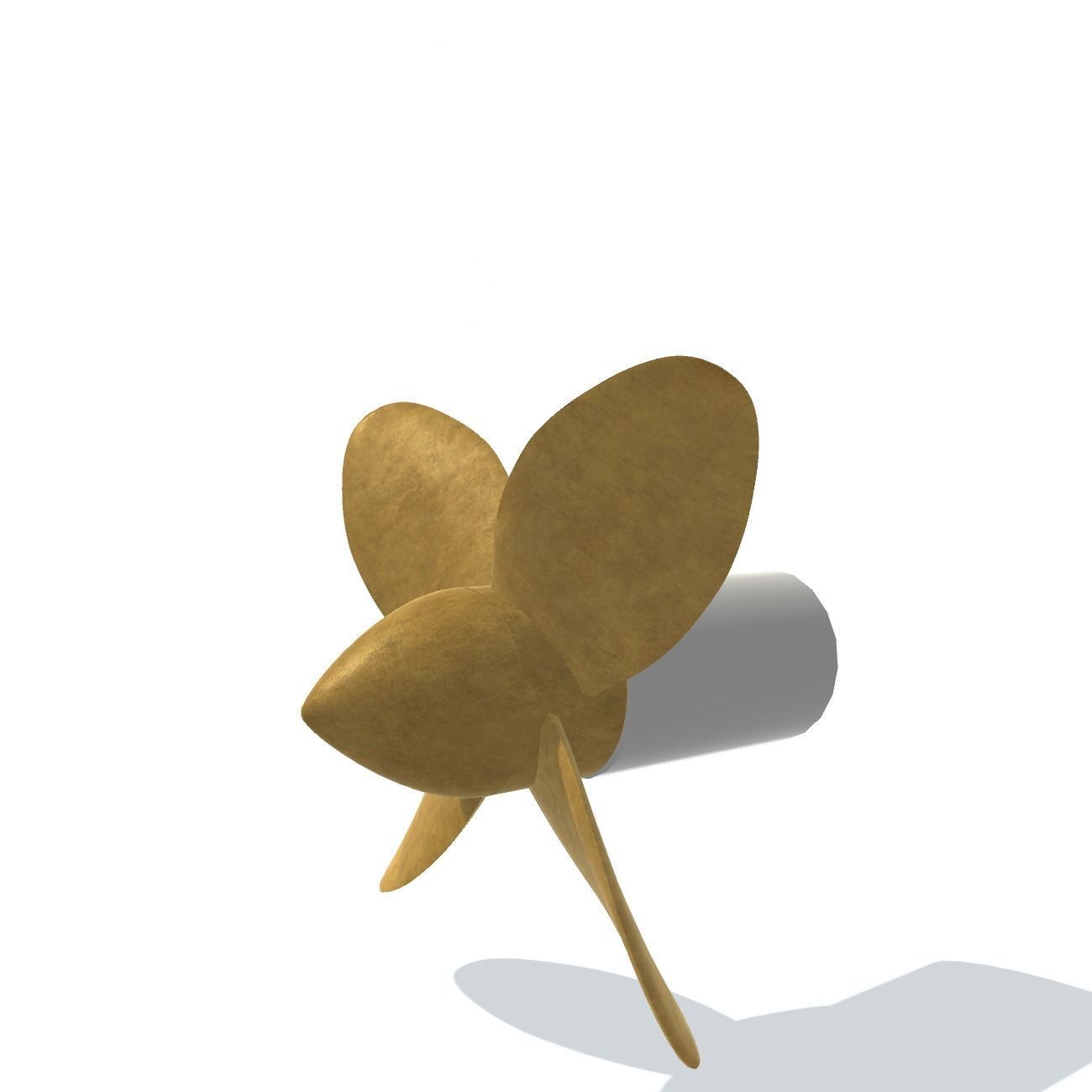 Ship screw 1 Low-poly 3D model_4