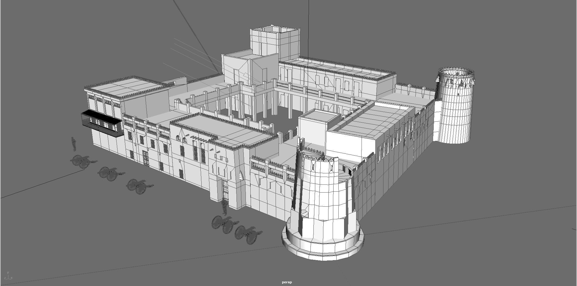 Sharjah Fort  Low-poly 3D model_11