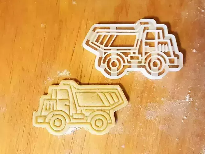 Dump truck cookie cutter 3D print model
