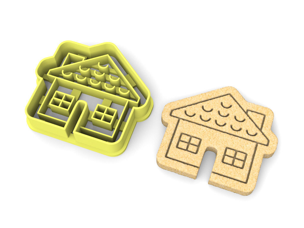 House cookie cutter 3D print model_2