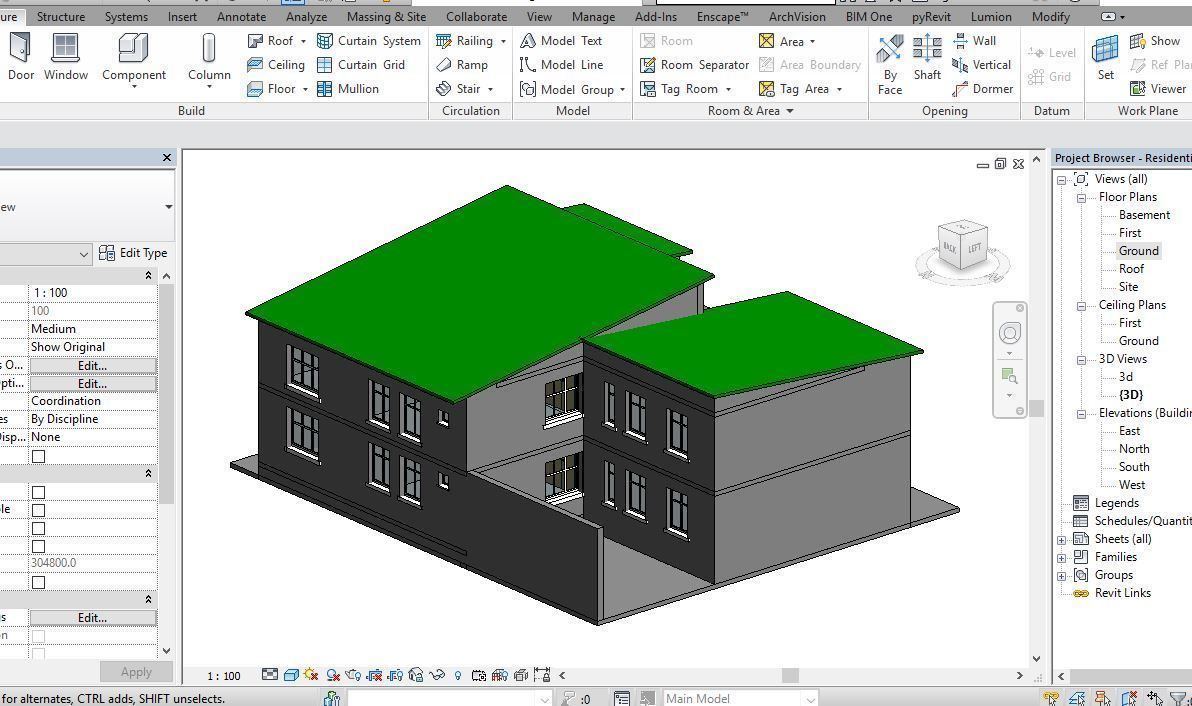 Residential Building Villa2 3D model_2