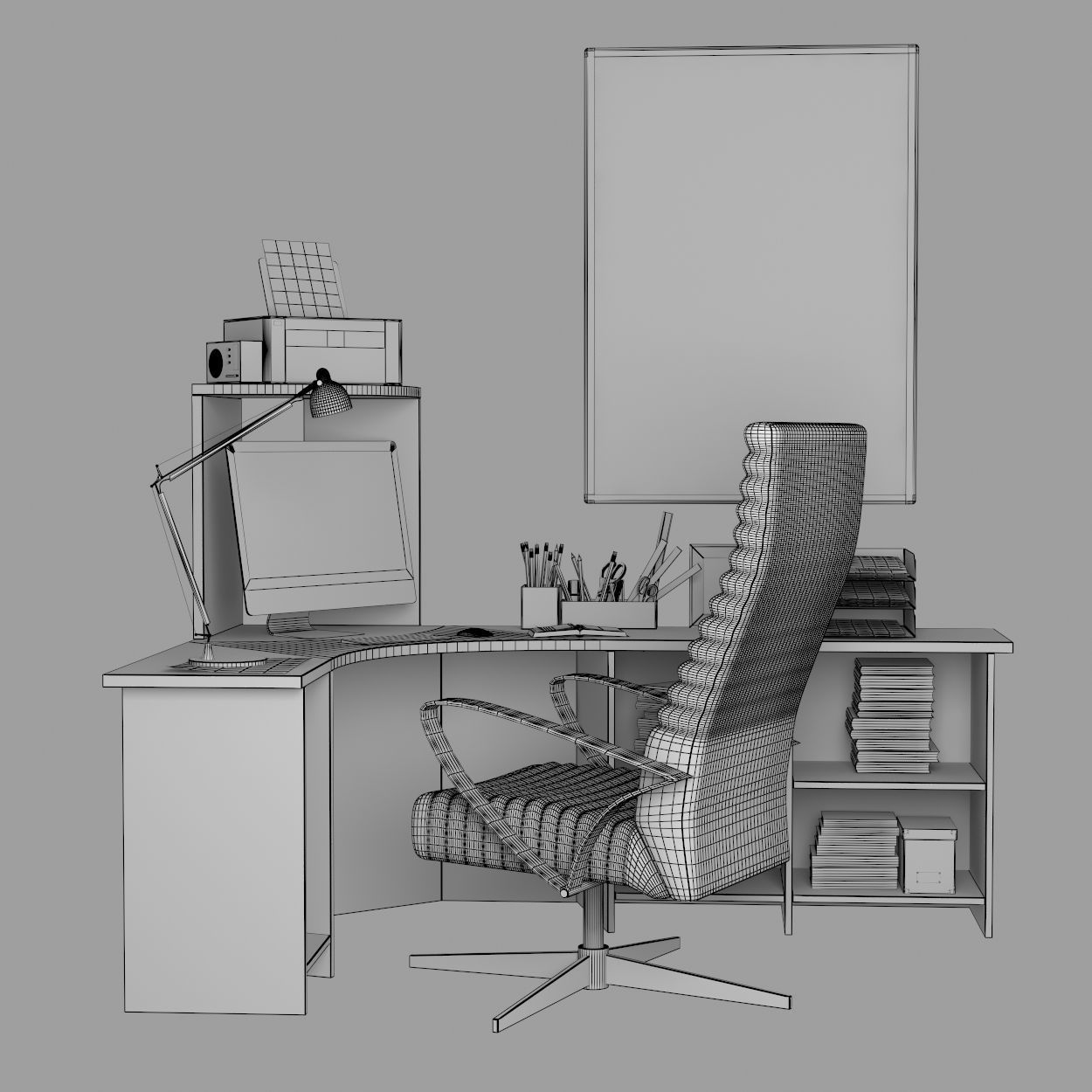 workplace 3D model_2