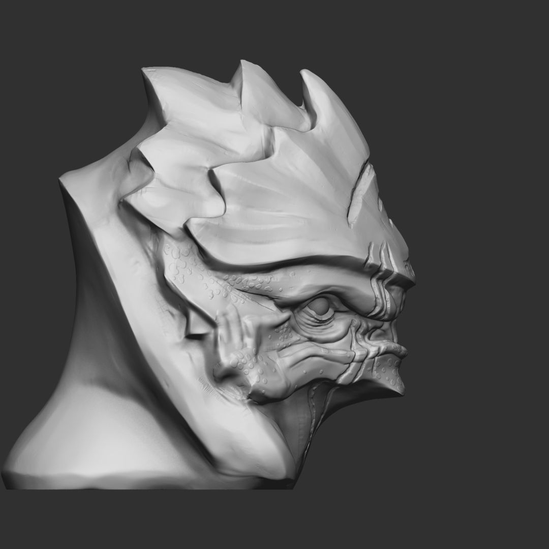 Urdnot Wrex from Mass effect 3D print model_3