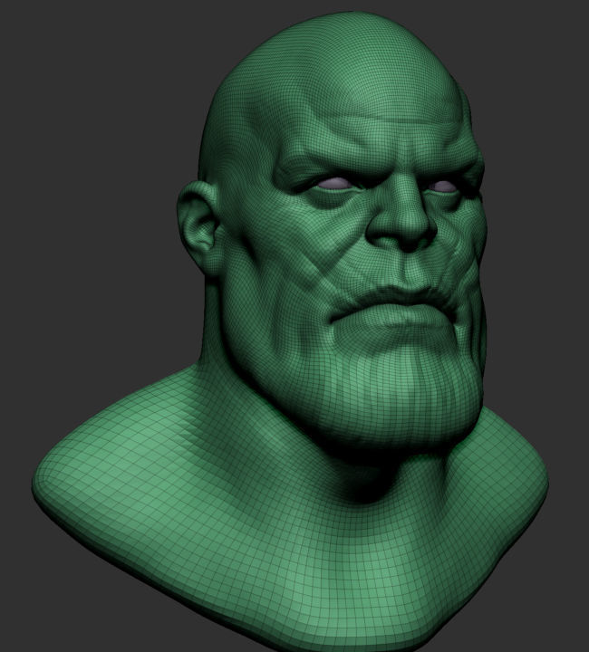 Thanos avengers bust 3D model_6