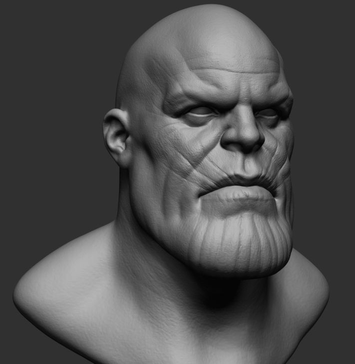 Thanos avengers bust 3D model_5
