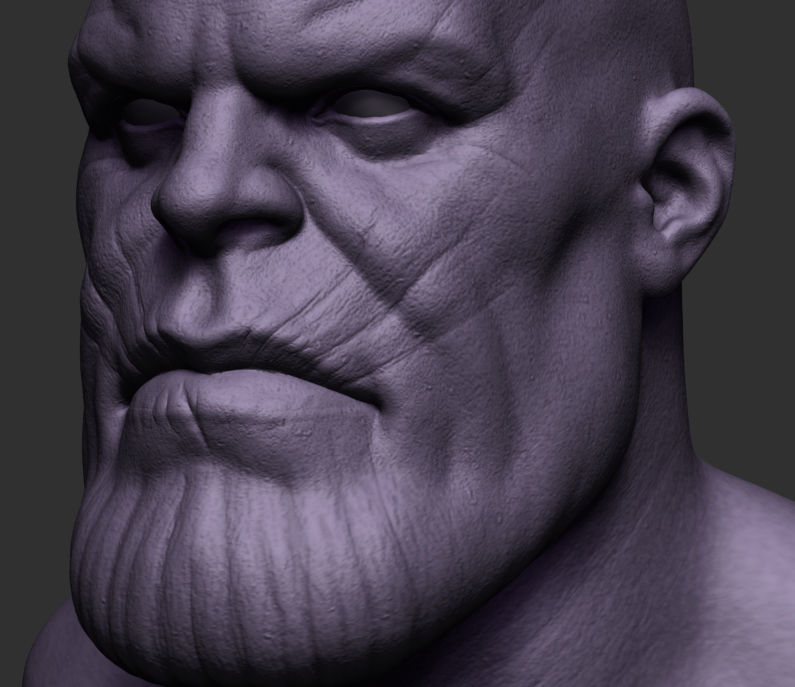 Thanos avengers bust 3D model_2