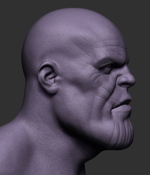 Thanos avengers bust 3D model_1