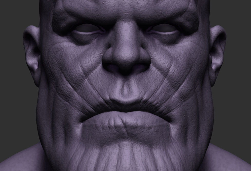 Thanos avengers bust 3D model_4