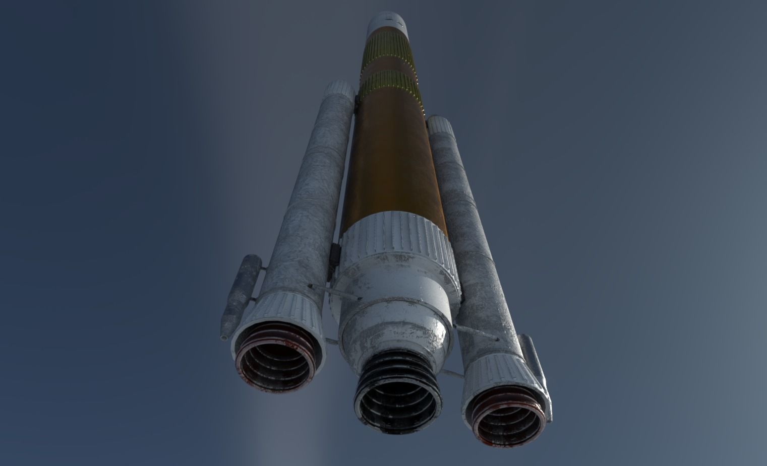 Nippon H-II Rocket Low-poly 3D model_4