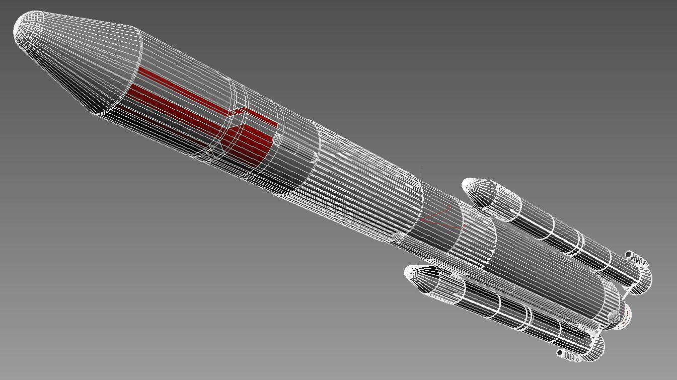 Nippon H-II Rocket Low-poly 3D model_5