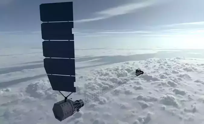 NuSTAR Satellite Low-poly 3D model