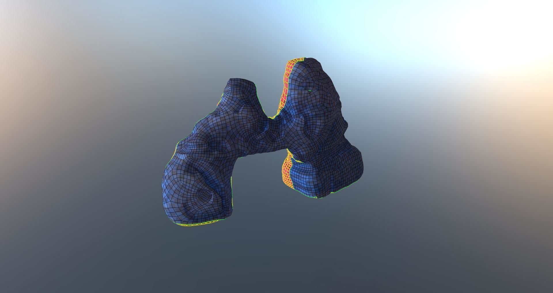 ARID ARCH DESERT CANYON ROCK Free low-poly 3D model_4