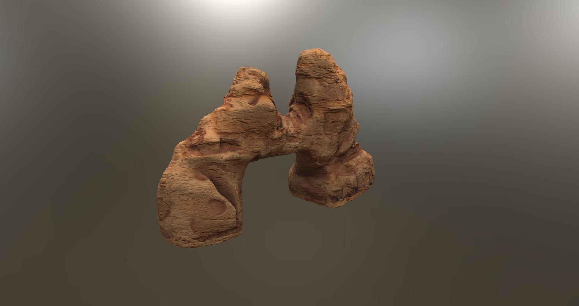 ARID ARCH DESERT CANYON ROCK Free low-poly 3D model_2