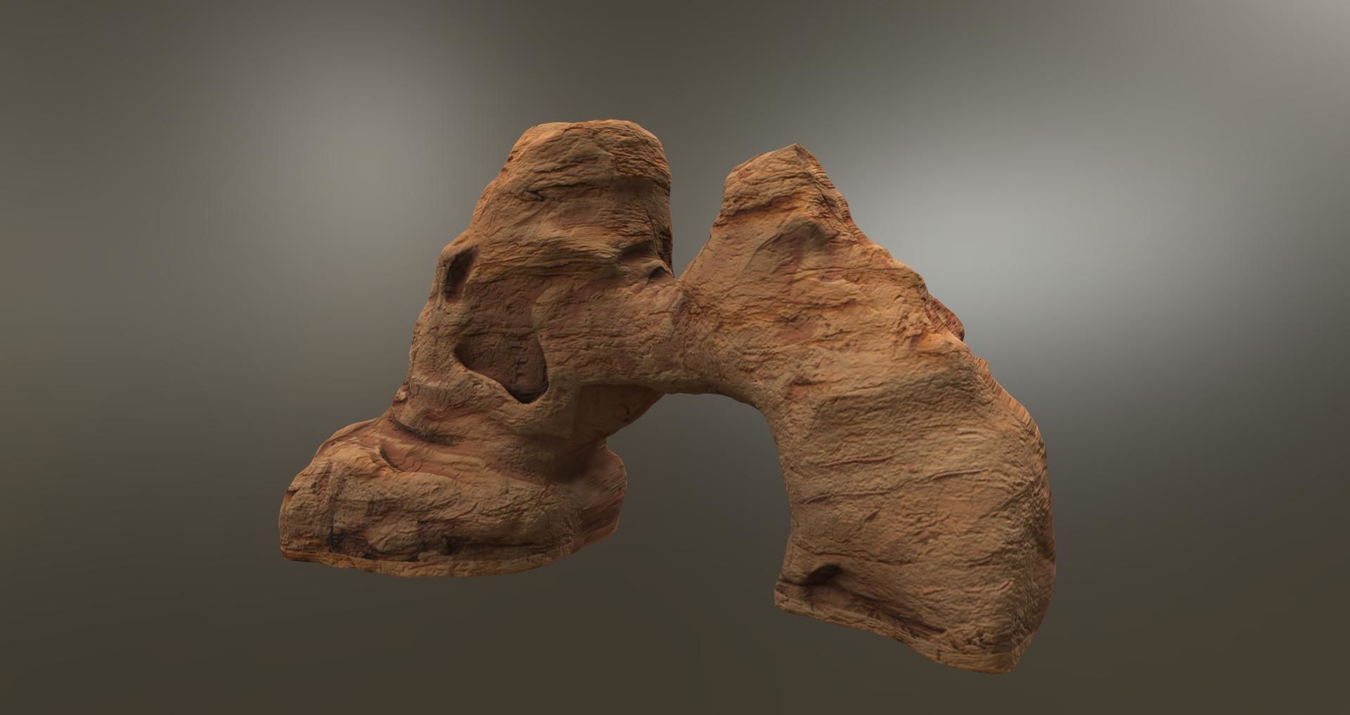 ARID ARCH DESERT CANYON ROCK Free low-poly 3D model_8