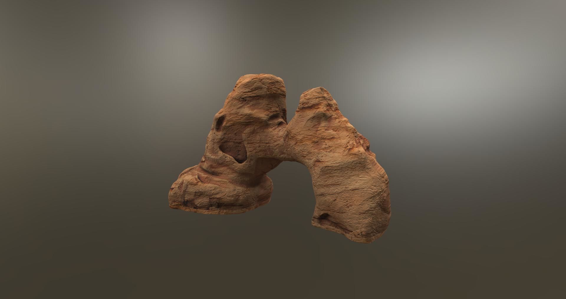ARID ARCH DESERT CANYON ROCK Free low-poly 3D model_3