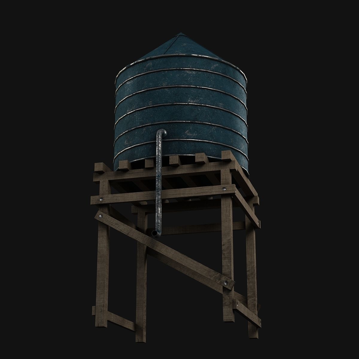 water tower 3D model_7