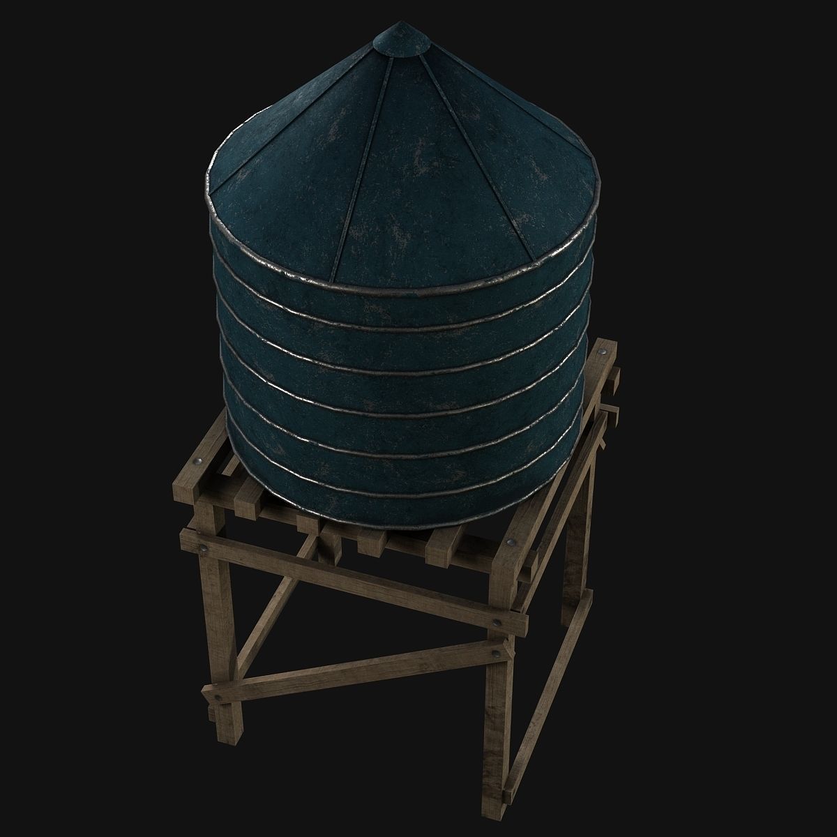 water tower 3D model_2