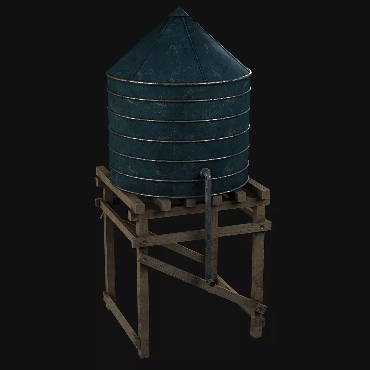 water tower 3D model_0