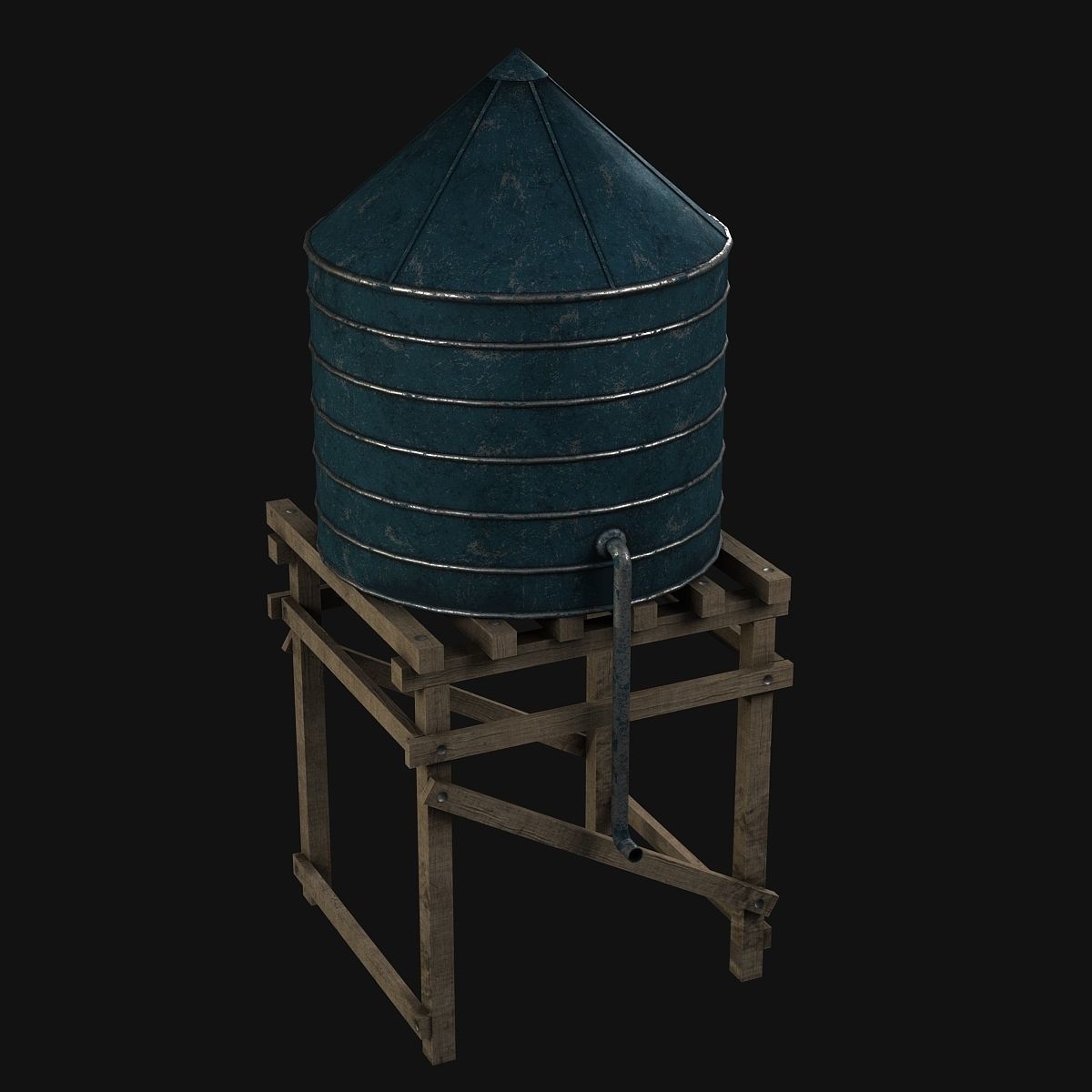 water tower 3D model_5