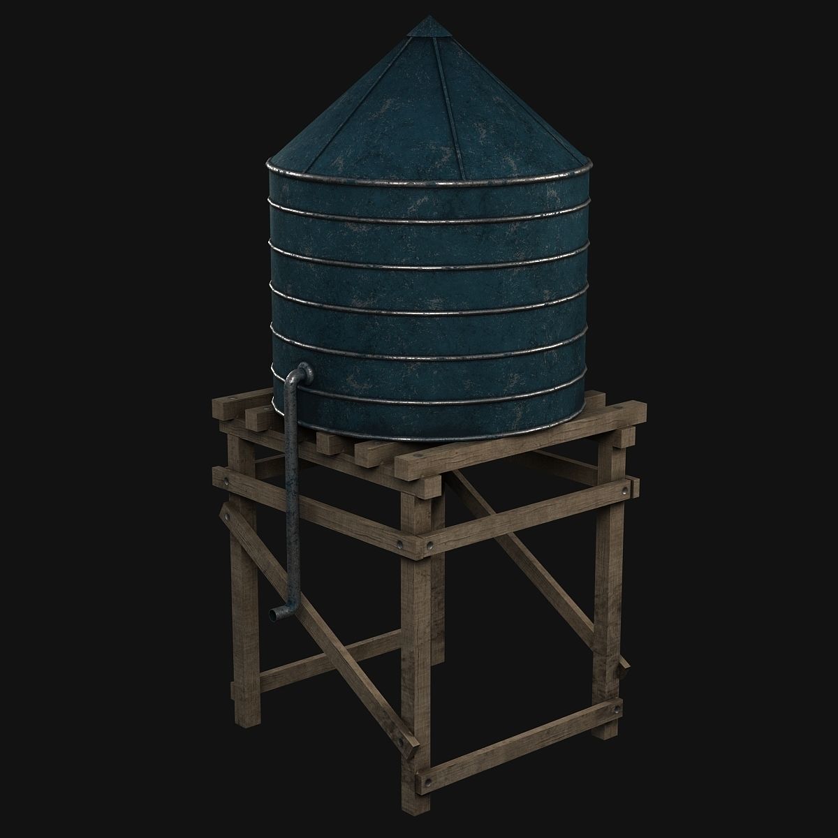 water tower 3D model_3