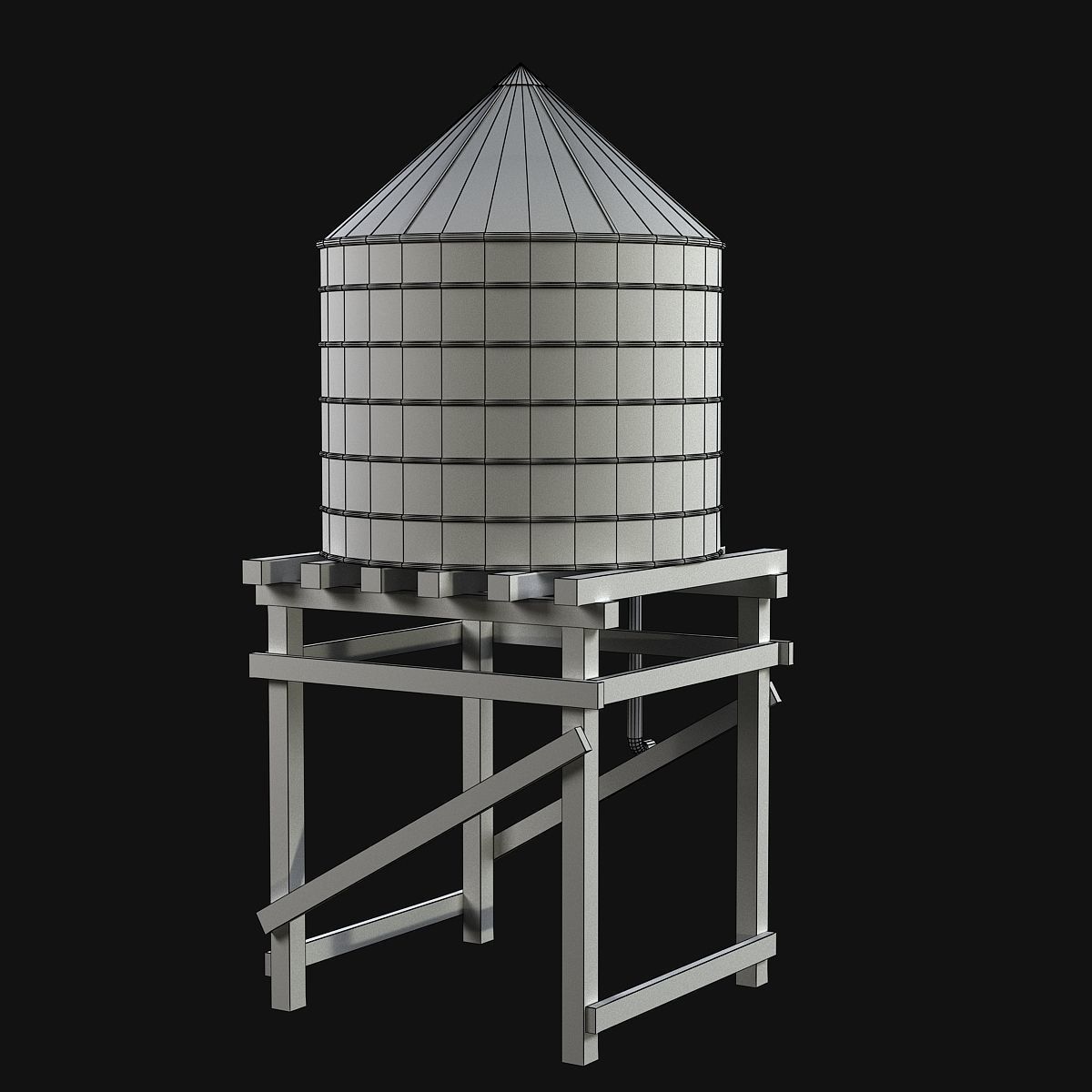 water tower 3D model_9